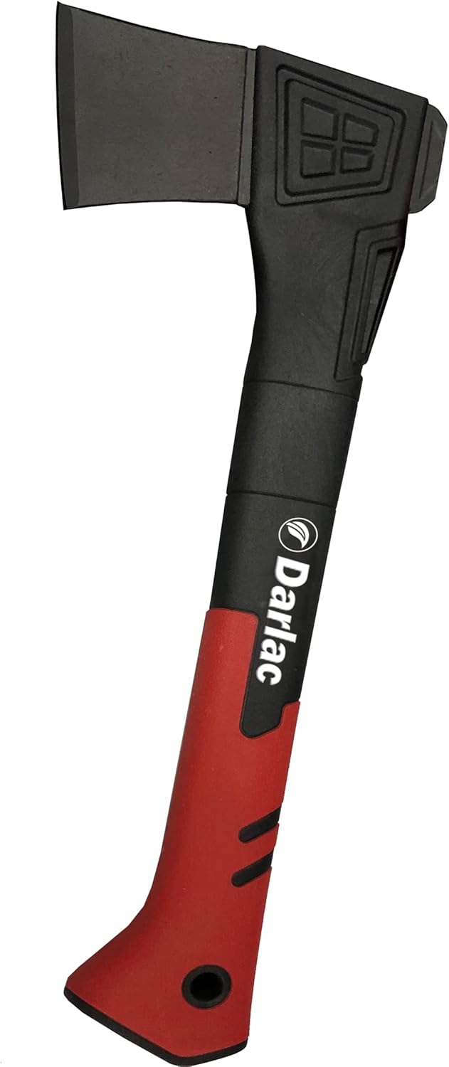Darlac Small Chopping Axe – Lightweight Garden Axe with a Wedge-Style Head – Ideal for Chopping Logs, Trees and Branches – Built-In Sharpener