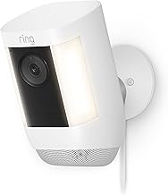 Ring Spotlight Cam Pro, Plug-In | 3D Motion Detection, Two-Way Talk with Audio+, and Dual-Band Wifi (2022 release) - White