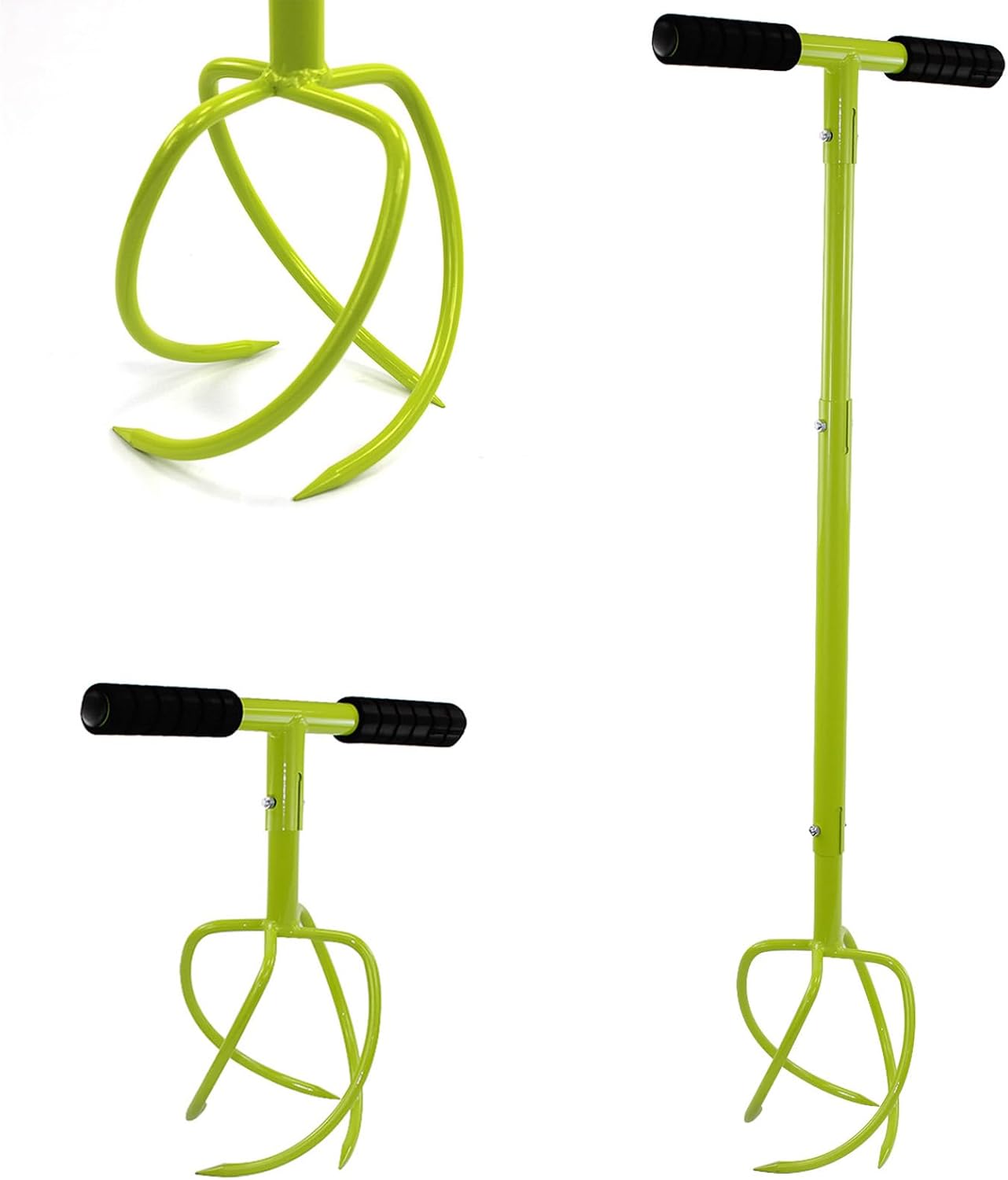 Manual Twist Tiller Tool – 900mm Hand Soil Cultivator, Heavy Duty Rotavator for Garden Beds, Planting, Aerating, Weeding, Fertiliser Mixing, Post Holes & Ice Hole Drilling