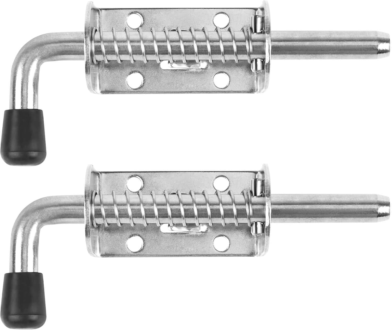 BANCHELLE Spring Loaded Latch Pin Shed Latch 304 Stainless Steel for Door Gate Van Container 2 PCS, 128 mm