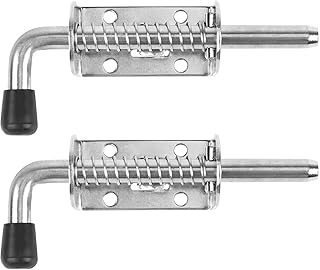 BANCHELLE Spring Loaded Latch Pin Shed Latch 304 Stainless Steel for Door Gate Van Container 2 PCS, 128 mm