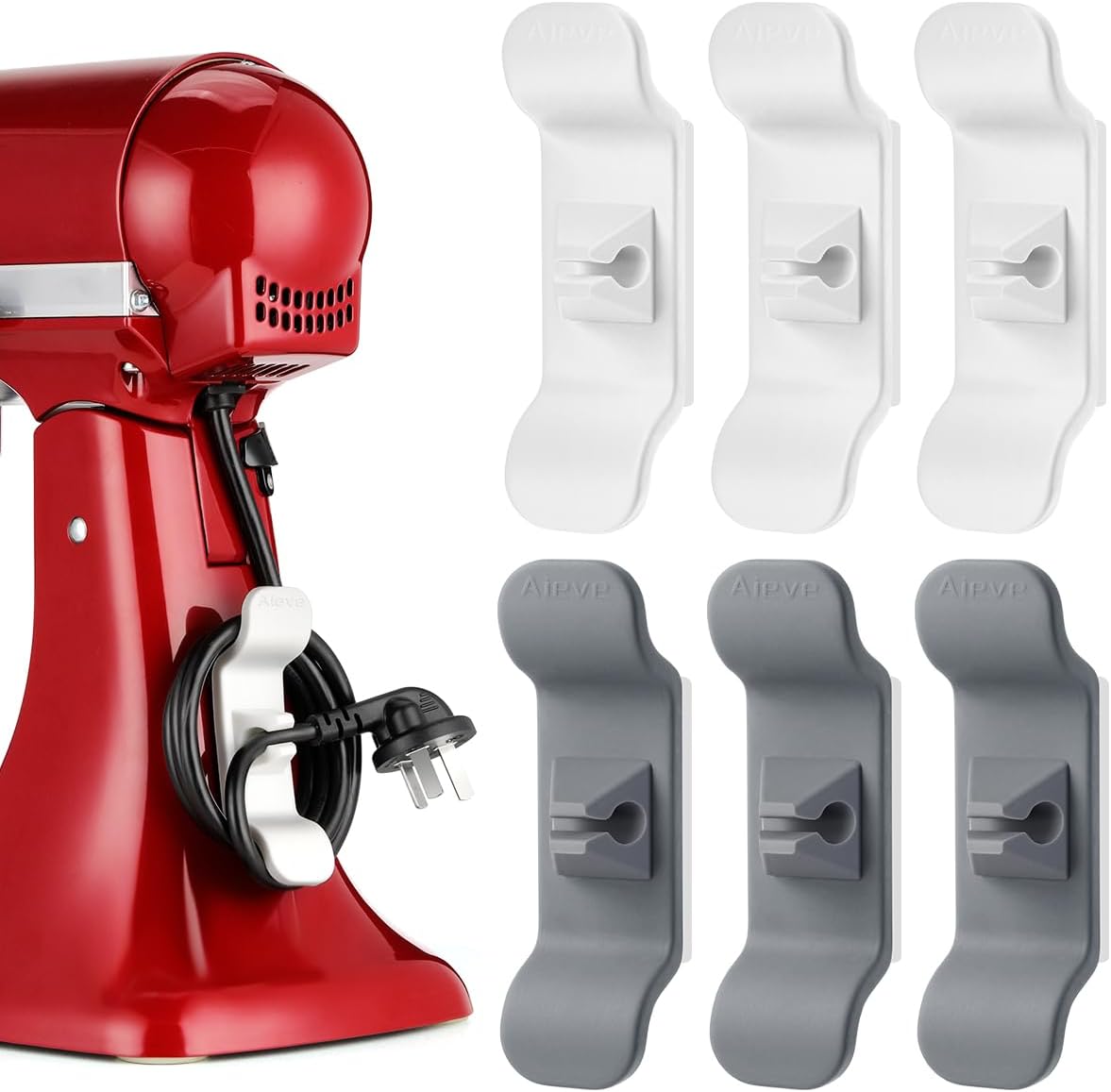 Aieve Cord Organizer for Appliances, 6 Pack Kitchen Appliance Cord Organizer, Appliance Cord Wrapper Cord Holder Stick on