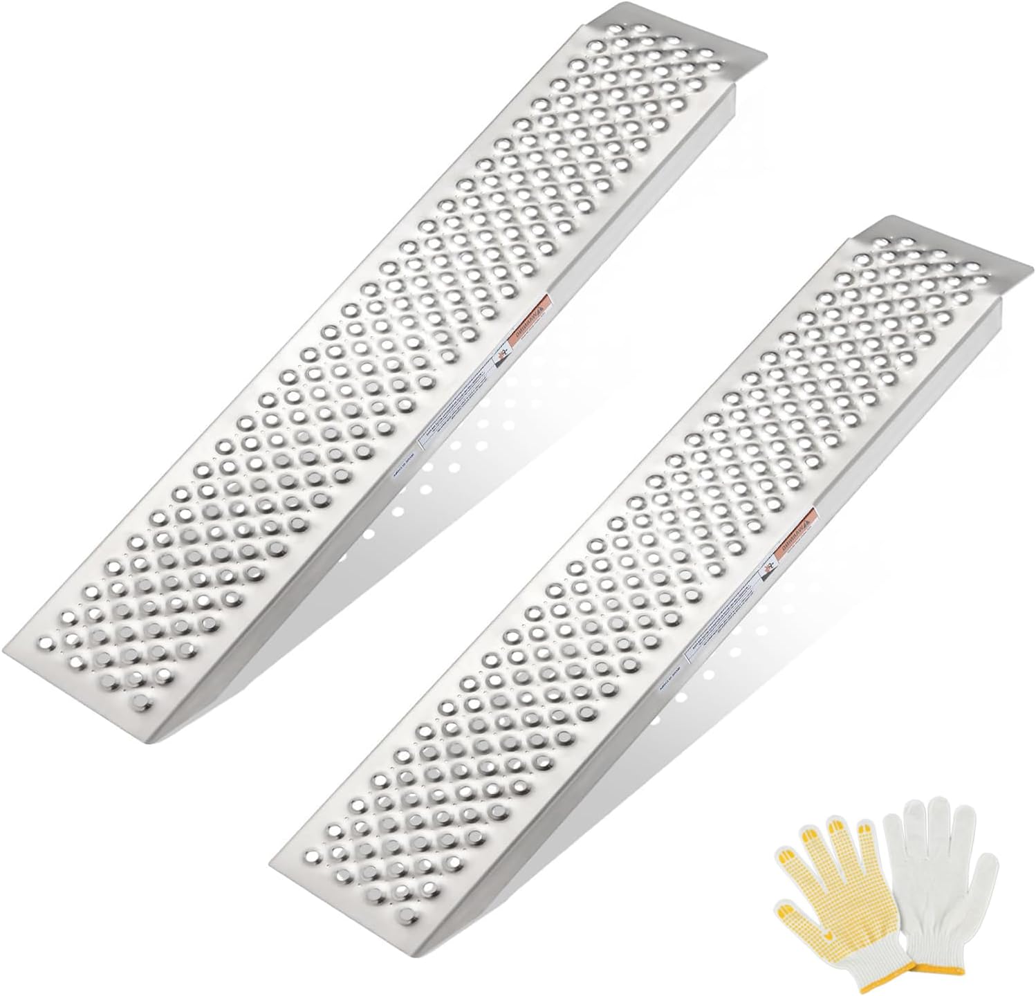 Aluminum Shed Ramps 47x8.5inch, gardhom 2PC Riding Mower Ramps 880lbs Capacity for Curb Steps Stairs Dirt Bike Motorcycle Lawn Mower Snow Blower Loading Ramp