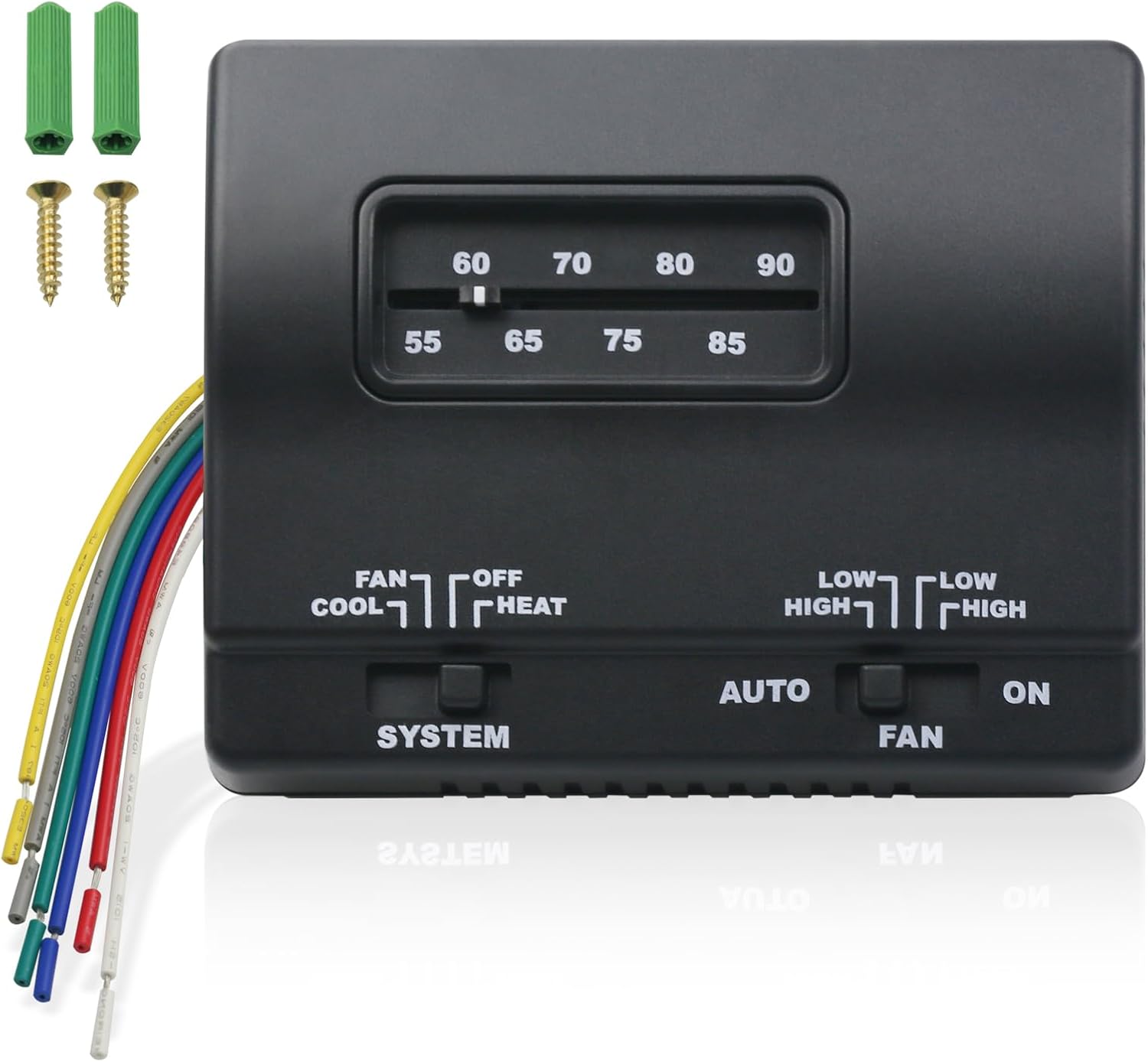 7330F3852 RV Thermostat for Coleman Mach RV Thermostat Heat/Cool 7330F3852 Air Conditioner Parts Single Stage Heating/Cooling Control