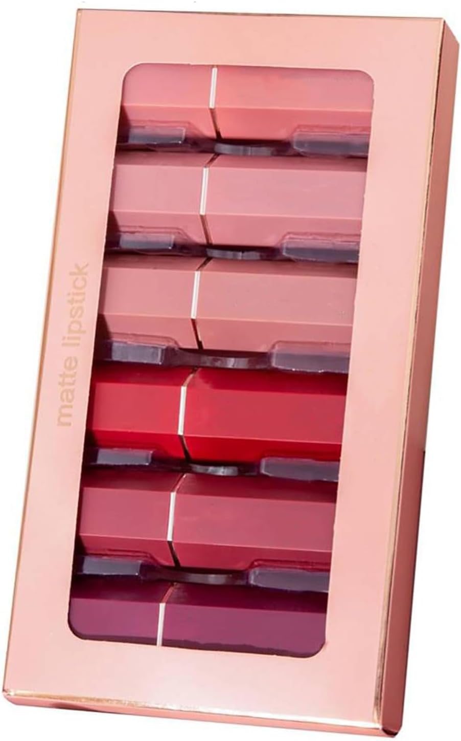 Matte Lipstick Set 6 Colors Nude Moisturizer Smooth Lipstick Long Lasting Waterproof Lipstick Makeup Gift Set
