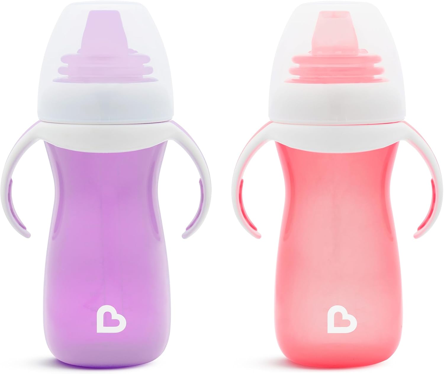 Munchkin Gentle Transition Baby Cup| Babies & Toddler Sippy Cups with Handles & Lids | BPA Free Non Spill Cup | Dishwasher Safe | Leakproof Silicone Childrens Cups | 4+ Months |10 oz/296ml, 2 Pack