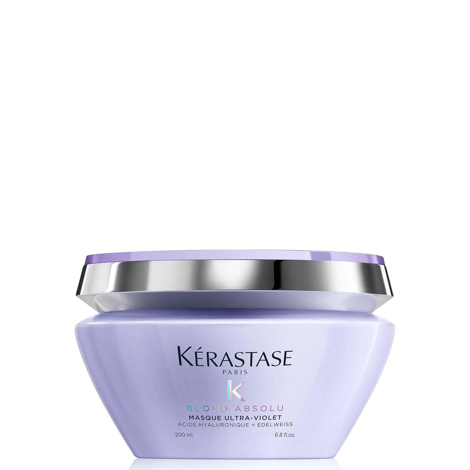Kerastase Blond Absolu Ultra-Violet Purple Hair Mask For Lightened, Highlighted and Grey Hair - Neutralizes Brassy and Yellow Undertones With Hyaluronic Acid, 6.8 Fl Oz