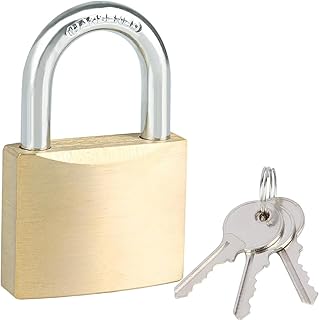 3 Locks Shackle Padlocks Gym Locker Lock Set 1-9/16""(40mm) Wide Body Lock Gate Lock (1-# 34 pcs Pick ing) 3-Pack Outdoor Padlock with Key, FG46DS