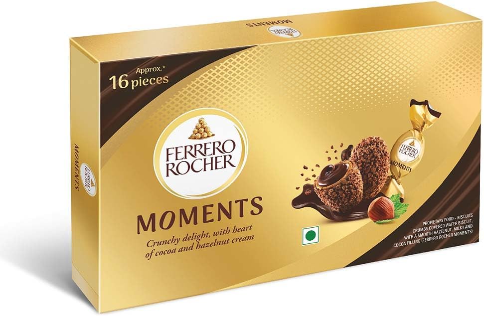 Ferrero Rocher Moments, 16 Pcs Chocolate,92.8 Gram