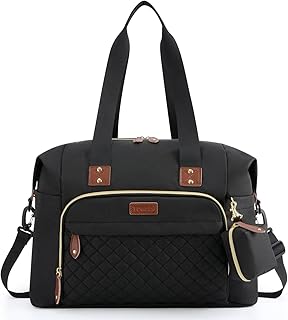 Tuwubi Diaper Bag Tote,Diaper Bag backpack with Pacifier Case Large Travel Diaper Tote Caddy for Mom and Dad Multifunction Large Baby Bag - Black