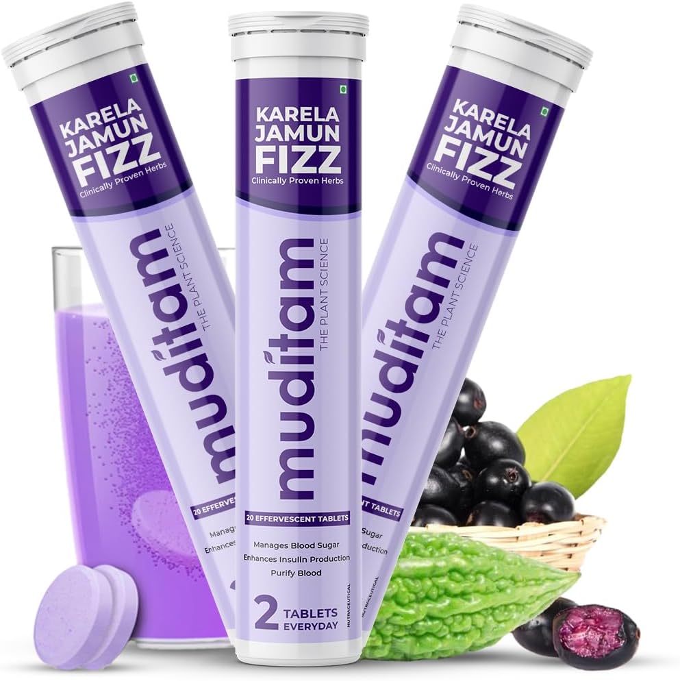 Karela Jamun Fizz Effervescent Tablets (1 Month Supply)