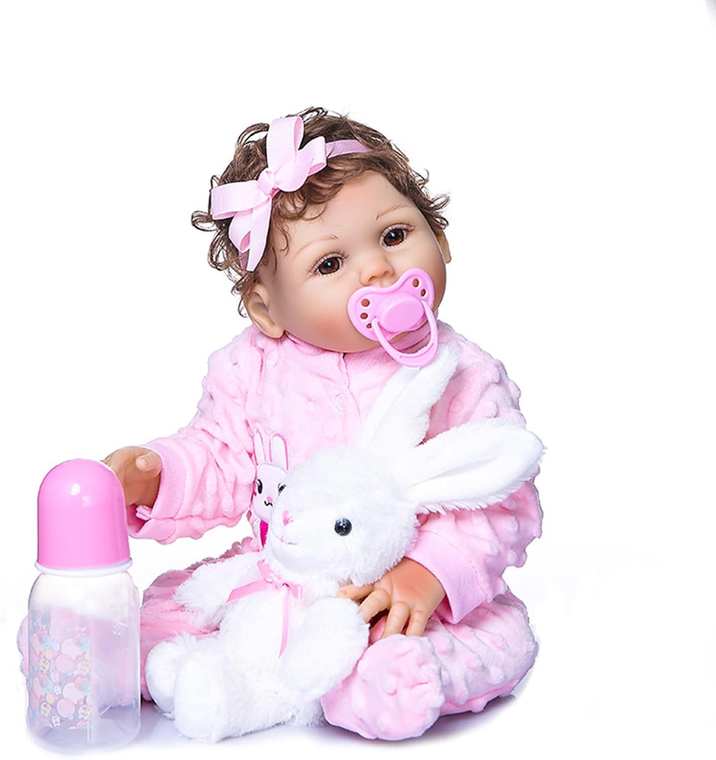 HAMIMI Reborn Doll Soft Silicone Body Realistic Handmade Lifelike 47cm 20inch Rebirth Dolls Soft Real Touch