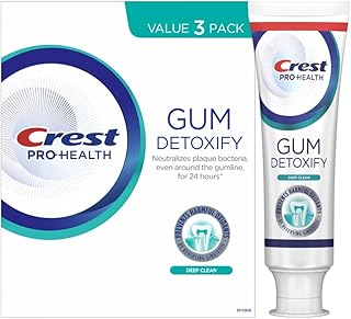 Crest Pro-Health Gum Detoxify Deep Clean Toothpaste 4.8 oz Pack of 3 - Anticavity, Antibacterial Flouride Toothpaste, Clinically Proven, Gum and Enamel Protection, Plaque Control