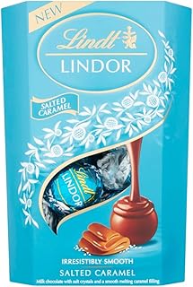 NEW: Lindt Lindor Milk Chocolate Salted Caramel Chocolate Gift Box, 200 g