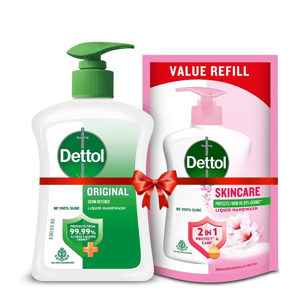 Dettol Liquid Handwash (Original) - 200 ml with Free Dettol Liquid Handwash Refill- 175 ml