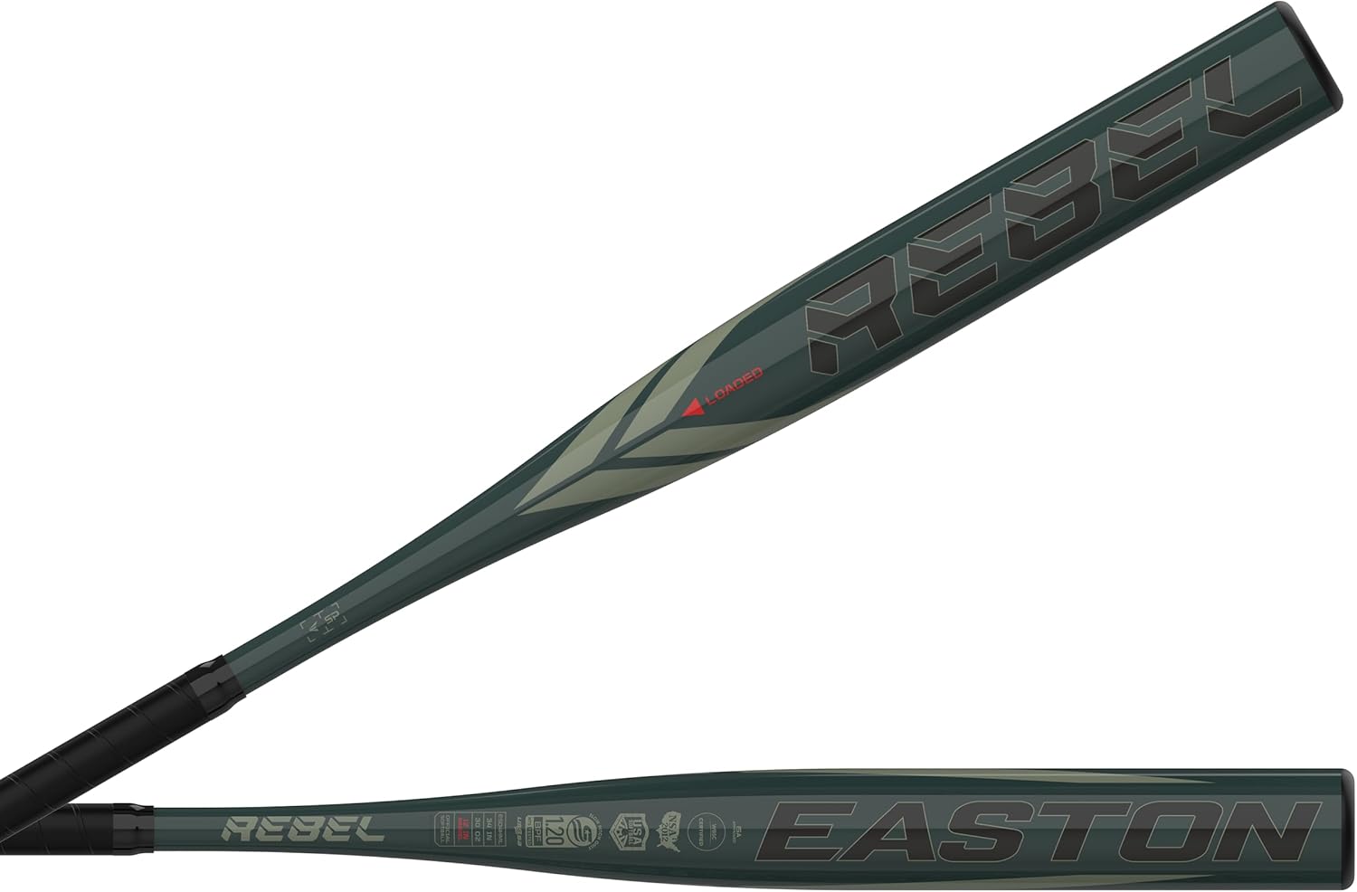 Easton | Rebel Slowpitch Softball Bat | Approved for Play on All Fields | Loaded | 12" Barrel