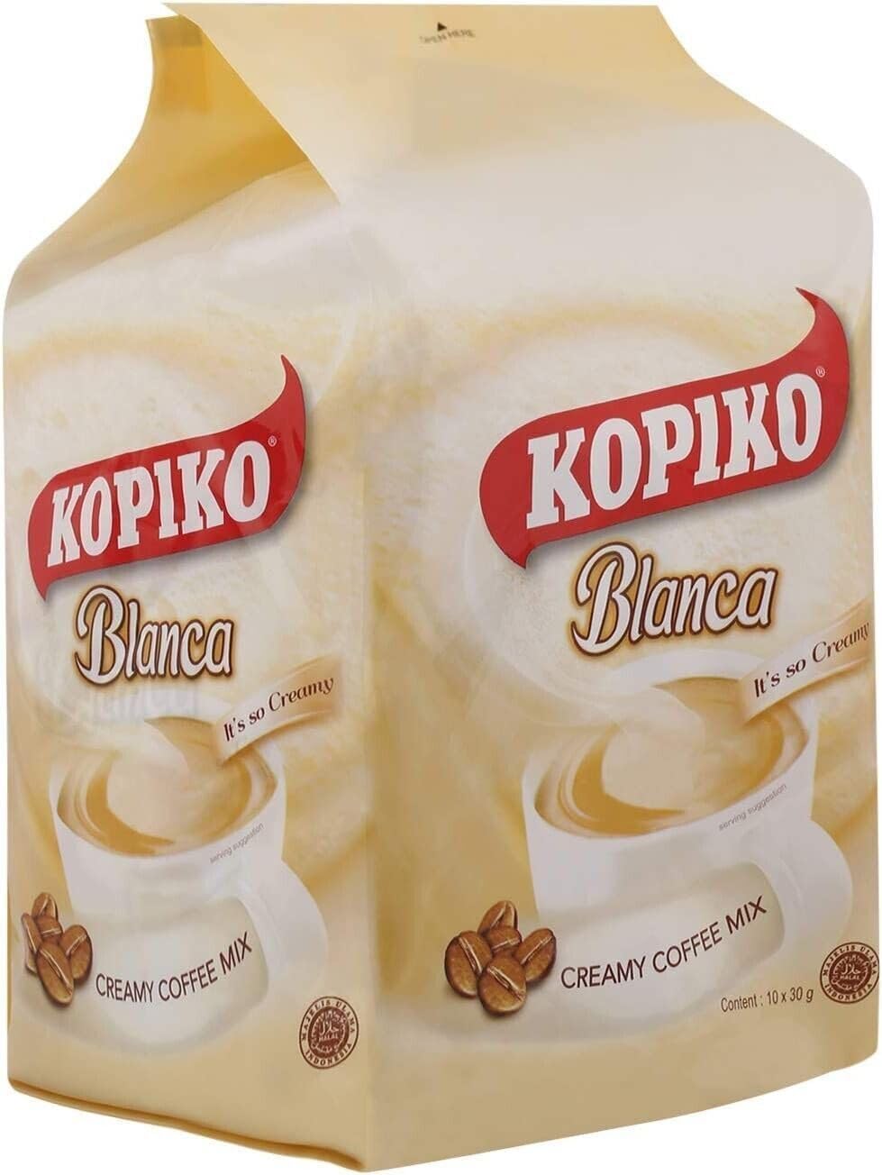 Kopiko Blanca Creamy Mix Instant White Coffee 300g (10 Sachets) HALAL