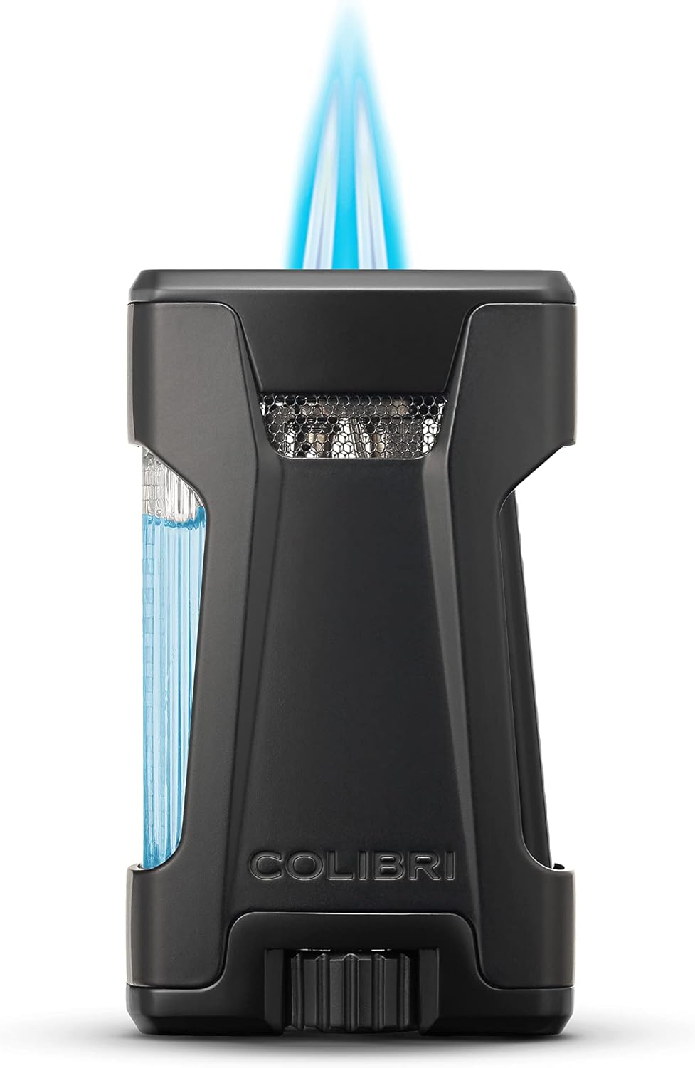 Colibri Rebel Jet Lighter - Double Flame Windproof Lighter - Butane Gas Refillable (for Safety Not Included) - Large Flame Adjuster Wheel - Large Fuel Tank - Easy Read Fuel Window - Elegant Gift Box