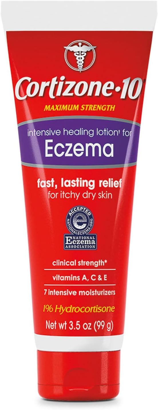 Cortizone 10 Maximum Strength Intensive Healing Lotion for Eczema, 1% Hydrocortisone, 3.5 oz.