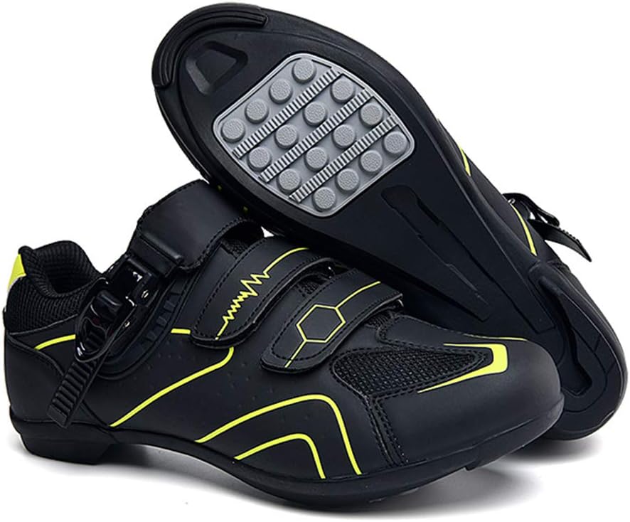 Earnmore Non-Slip Cycling Shoes, Breathable Carbon Fiber Road and Mountain Bike Shoes, Assisted Sports Shoes with Reflective Strips