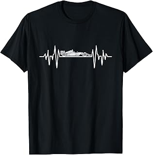 Formula Racing Heartbeat Race Car Fans Lovers Men Women Kids T-Shirt