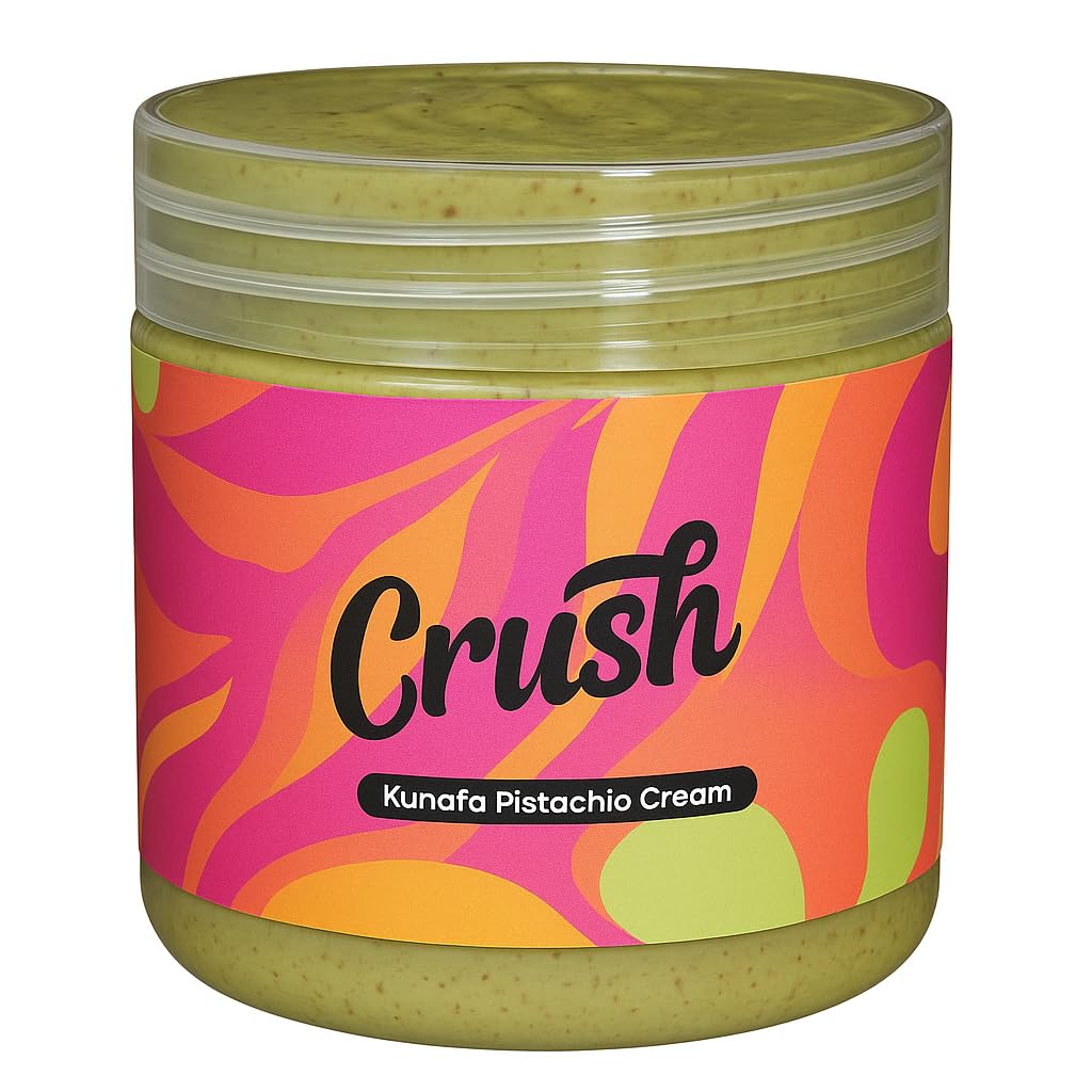 Crush Pistachio Kunafa Cream Spread – Authentic Dubai Chocolate Filling – Viral Dessert Ingredient Pure Pistachio Paste & Toasted Kataifi – 200g Jar