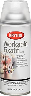 Krylon K01306 Workable Fixatif Spray Clear, 11-Ounce Aerosol,Matte