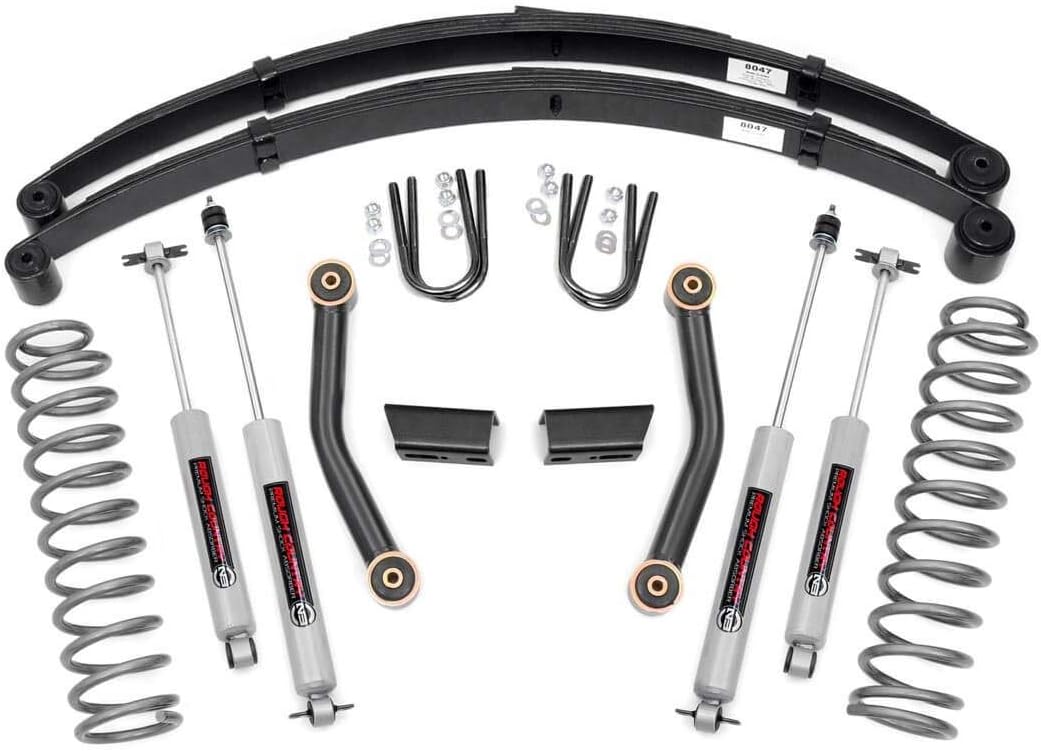 Rough Country 3" Lift Kit for 1984-2001 Jeep Cherokee XJ 2WD/4WD - 630XN2