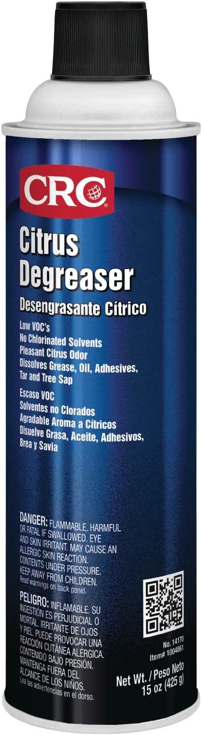 CRC Citrus Degreaser 14170 – 15 Wt Oz., Heavy Duty Citrus Degreaser For Removing Grease and Oil
