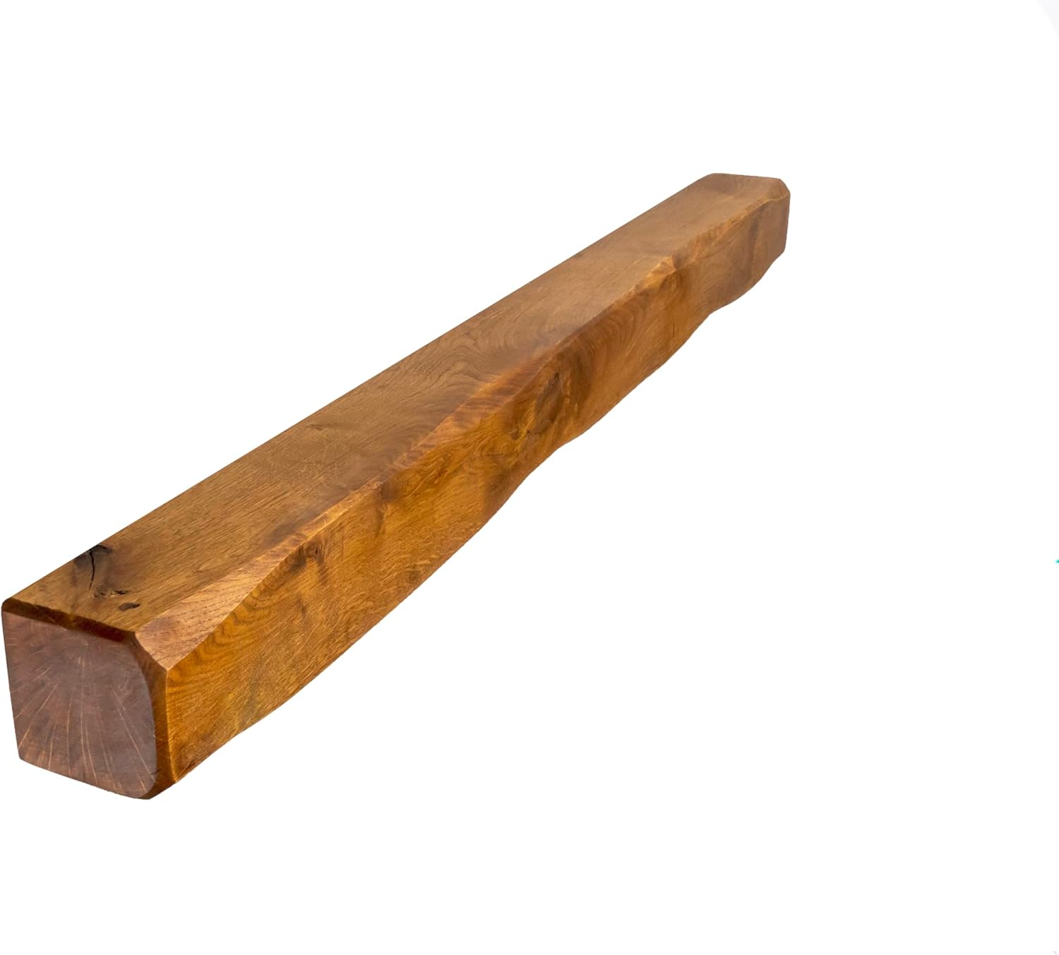 oakleys oak Solid Oak Beams for Fireplaces- Oak Floating Shelf for Home Decor- Rustic Shelves to Decorative Logs for Fireplace- Lightly Worked- Beam Size(120x10x10) Cm