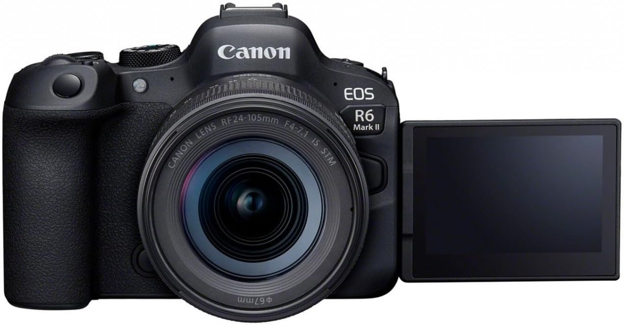 Canon EOS R6 Mark II Full Frame Mirrorless Camera & RF 24-105mm F4-7.1 IS STM | 24.2-megapixels, up to 40fps continuous shooting, 4K 60p, up to 8-stops IS and Dual Pixel CMOS Auto Focus II
