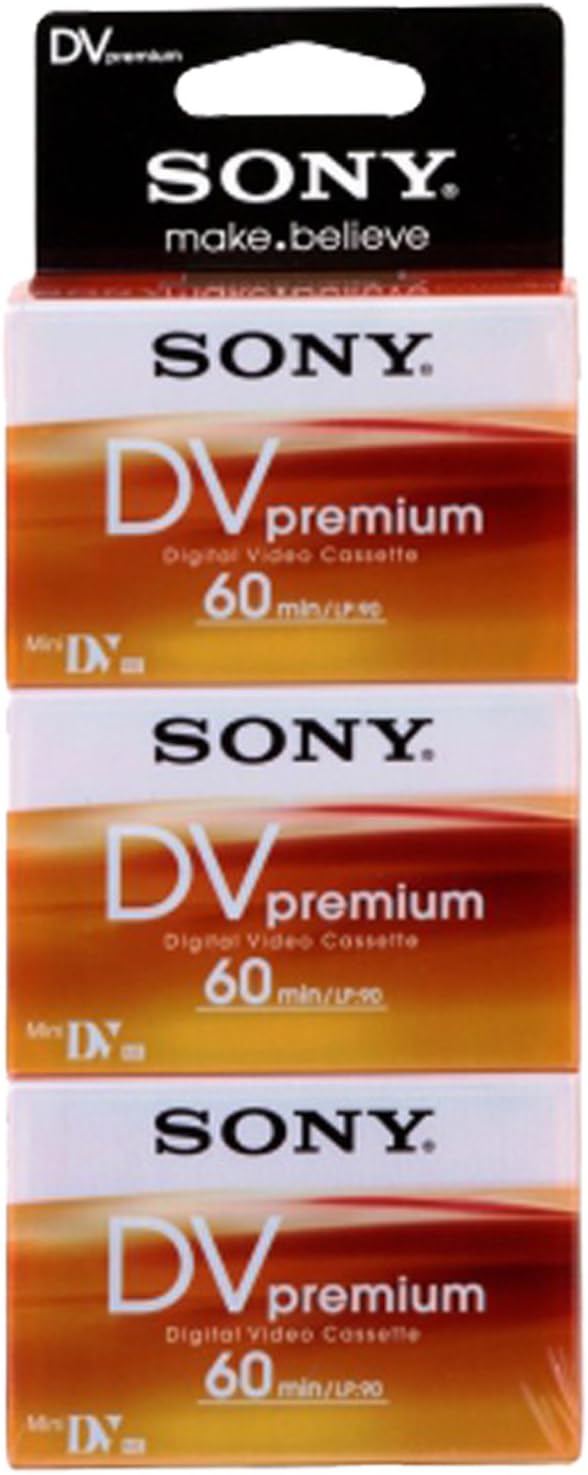 Sony Mini DV Digital Video Cassette Premium 60 Minutes (3 Pack)