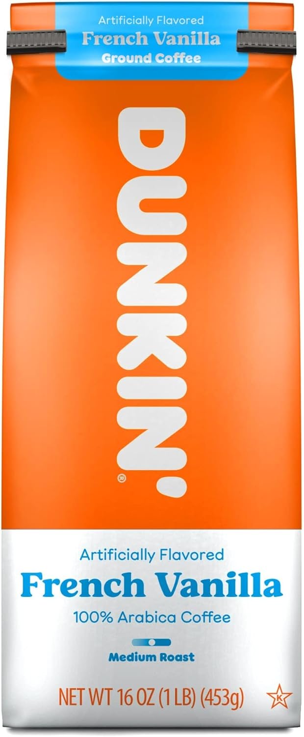 Dunkin' Donuts French Vanilla Ground Coffee, 453 g