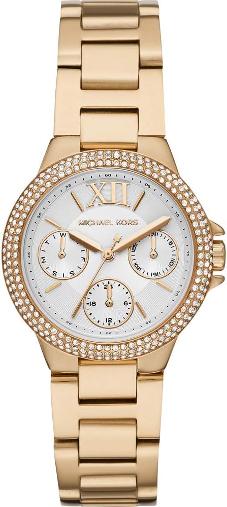 Michael Kors Watch for Women Camille Multifunction, Stainless Steel Watch with a stainless steel strap, 33mm case size