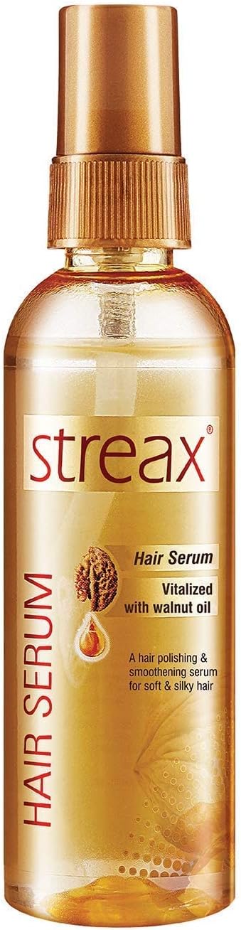 Streax Hair Serum Enriched with Walnut Oil Gives Frizz-free Satin Smooth Hair 100ml (3.5 Oz)