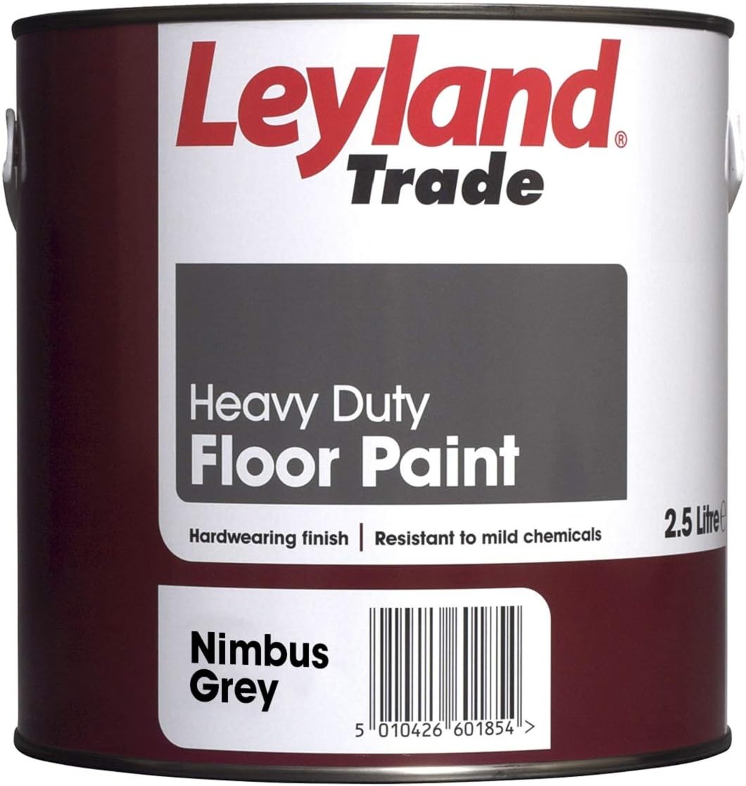 Leyland Trade Heavy Duty Floor Paint - Nimbus Grey 2.5L