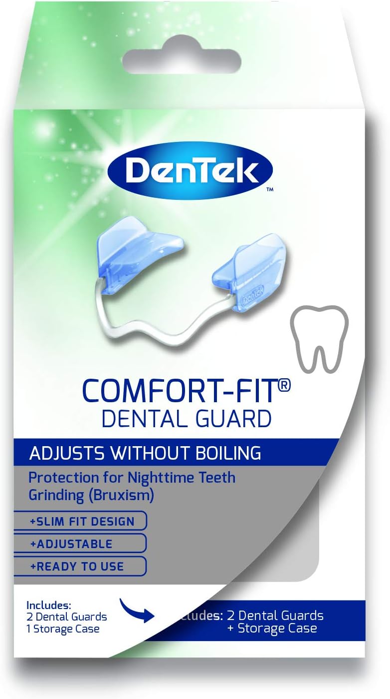 DenTek Comfort-Fit Dental Mouth Guards to Help Prevent Night Time Teeth Grinding and Clenching known as Bruxism (2 pack)