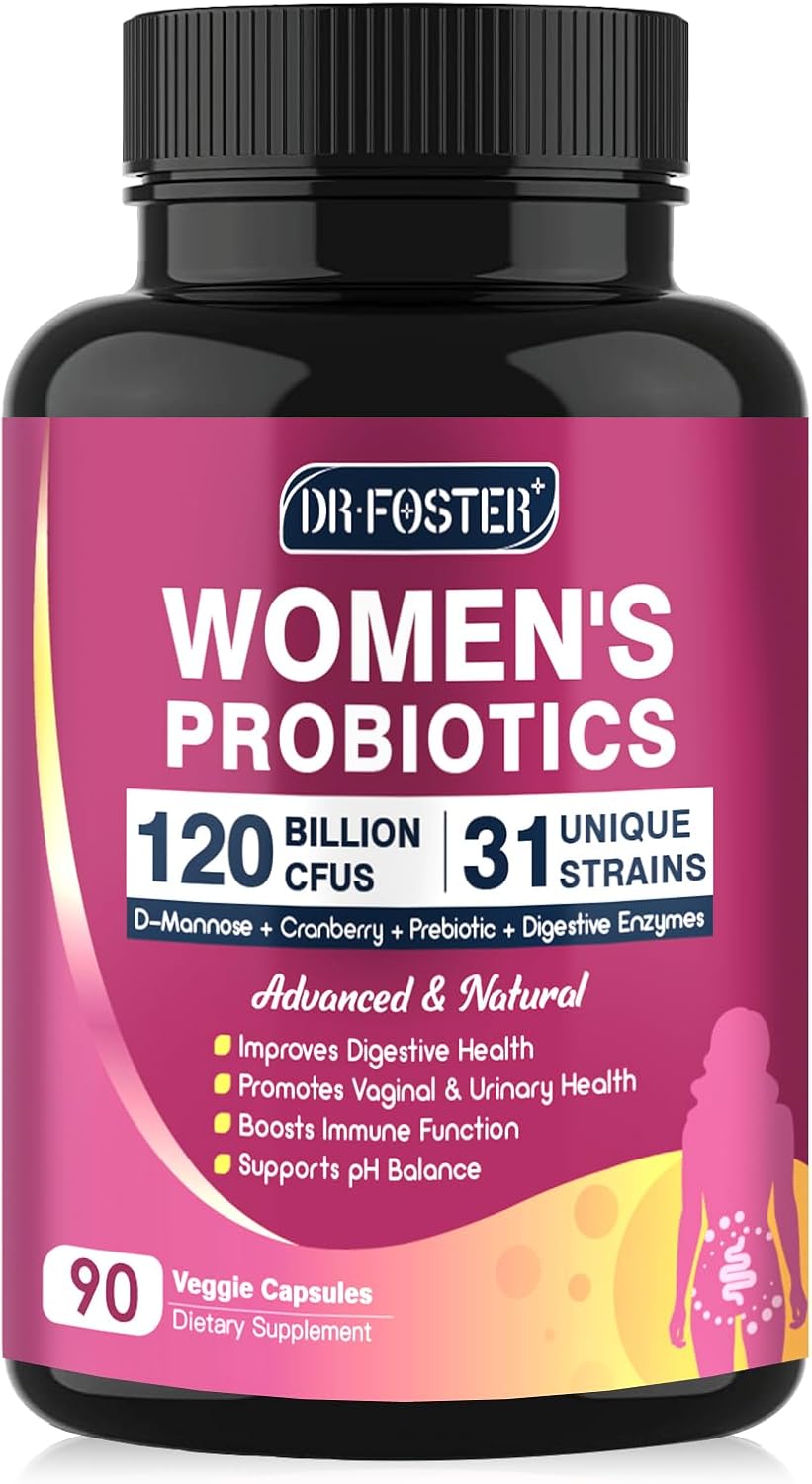 DRFOSTER Probiotic for Women 120B Urinary & Digestive Health, 90 Capsules