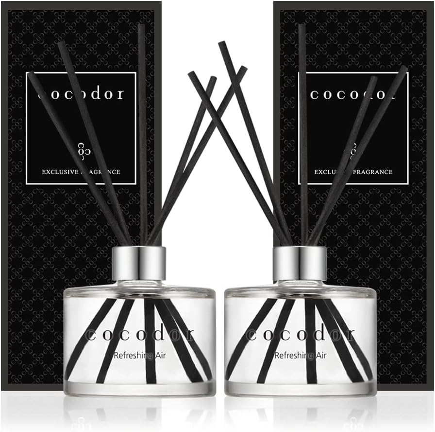 COCODOR Signature Reed Diffuser/Refreshing Air / 6.7oz(200ml) / 2 Pack/Reed Diffuser, Reed Diffuser Set, Oil Diffuser & Reed Diffuser Sticks, Home Decor & Office Decor, Fragrance and Gifts