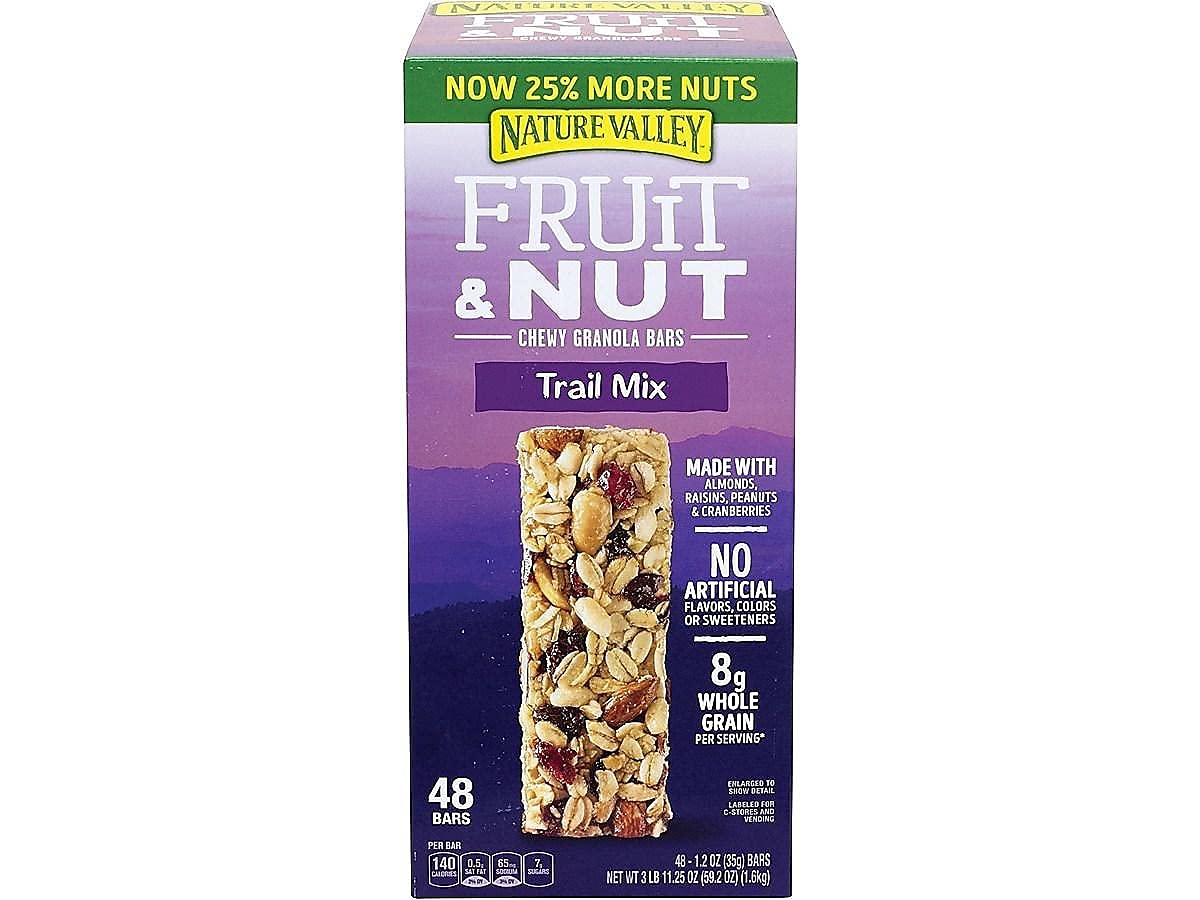 Nature Valley Chewy Fruit and Nut Granola Bars, Trail Mix Snack Bars, 48 ct, 57.6 OZ