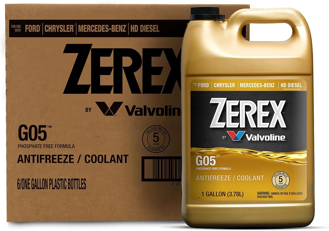 Zerex G05 Phosphate Free Concentrate Antifreeze/Coolant 1 GA, Case of 6
