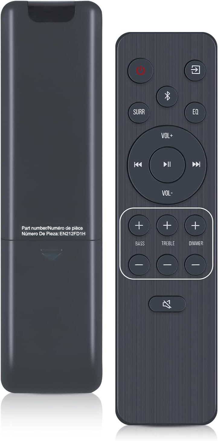 EN212FD1H New Remote Control Replacement Applicable for Hisense 2.1 CH Soundbar A620 HS2100 AX3125H HS212F HS219, 3.1CH HS3100, for 5.1.2CH AX5125H, for 5.1 CH HS5100 Sound Bar System