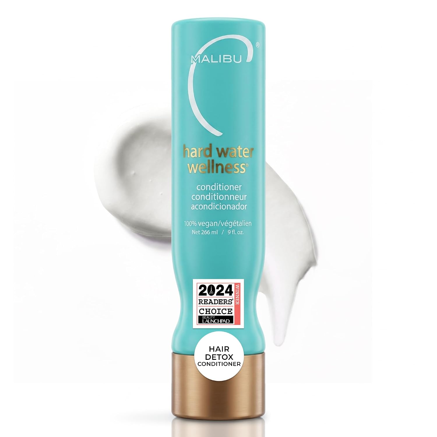 Malibu C Hard Water Wellness Hair Conditioner - Sulfate Free Conditioner that Increases Moisture & Shine - Protects Hair from Waterborne Elements (9 oz)