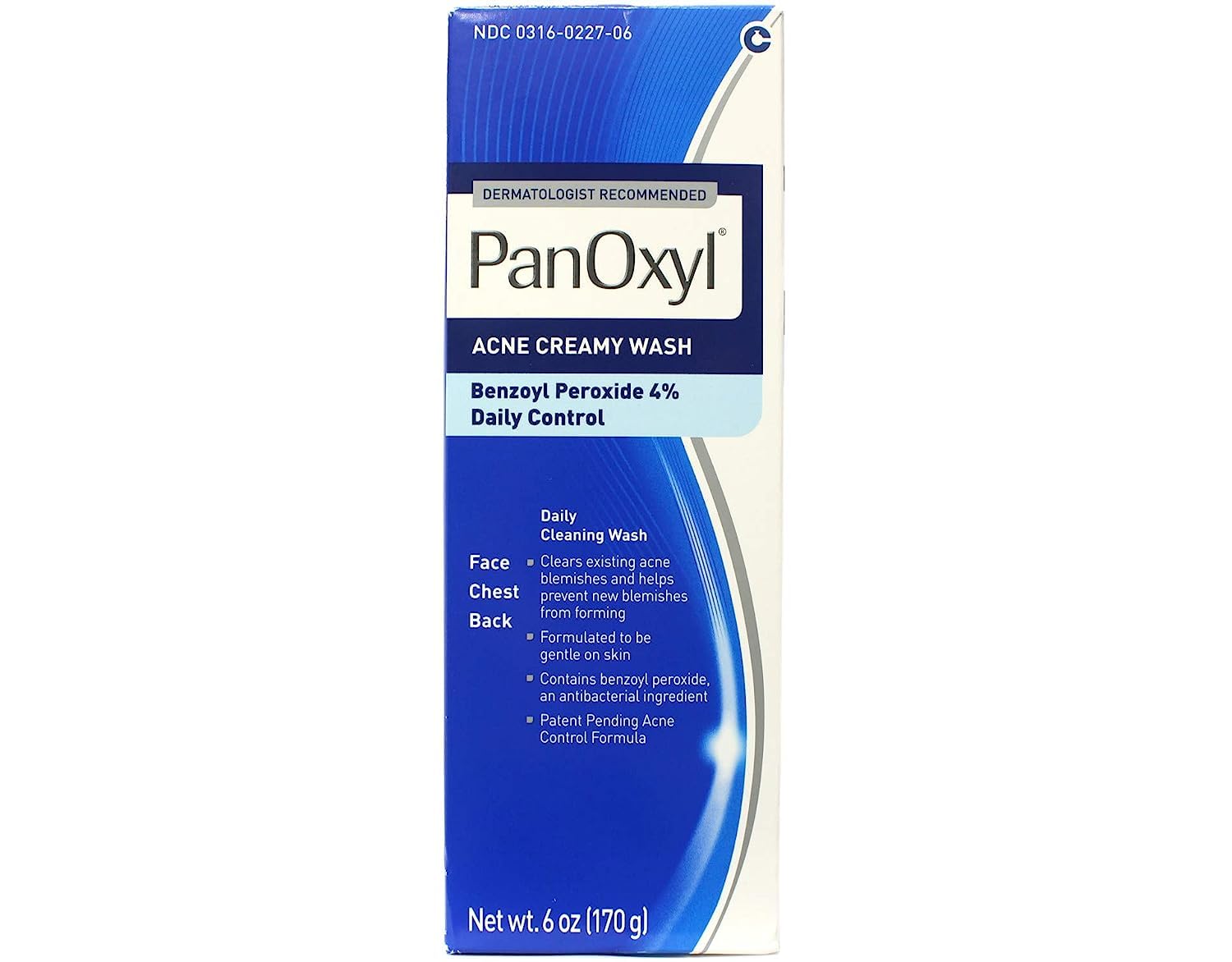 Panoxyl 4% Benzoyl Peroxide Creamy Acne Wash 6 Ounce (Value Pack of 5)