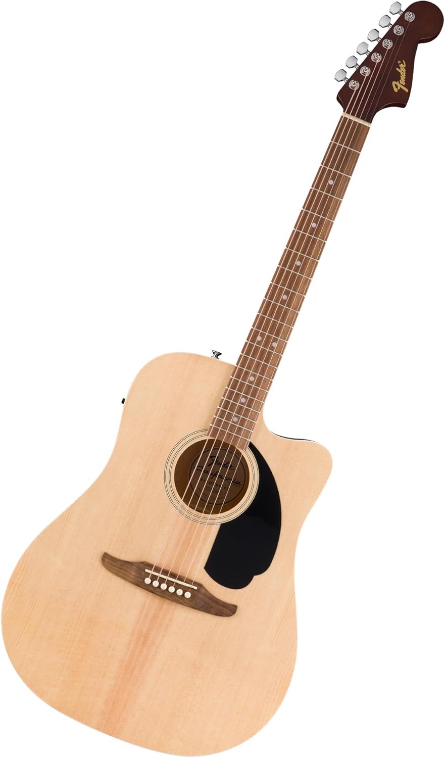 Fender California Debut Redondo Dreadnought with cutaway Acoustic Guitar CE, Spruce Top, Black Pickguard, Natural