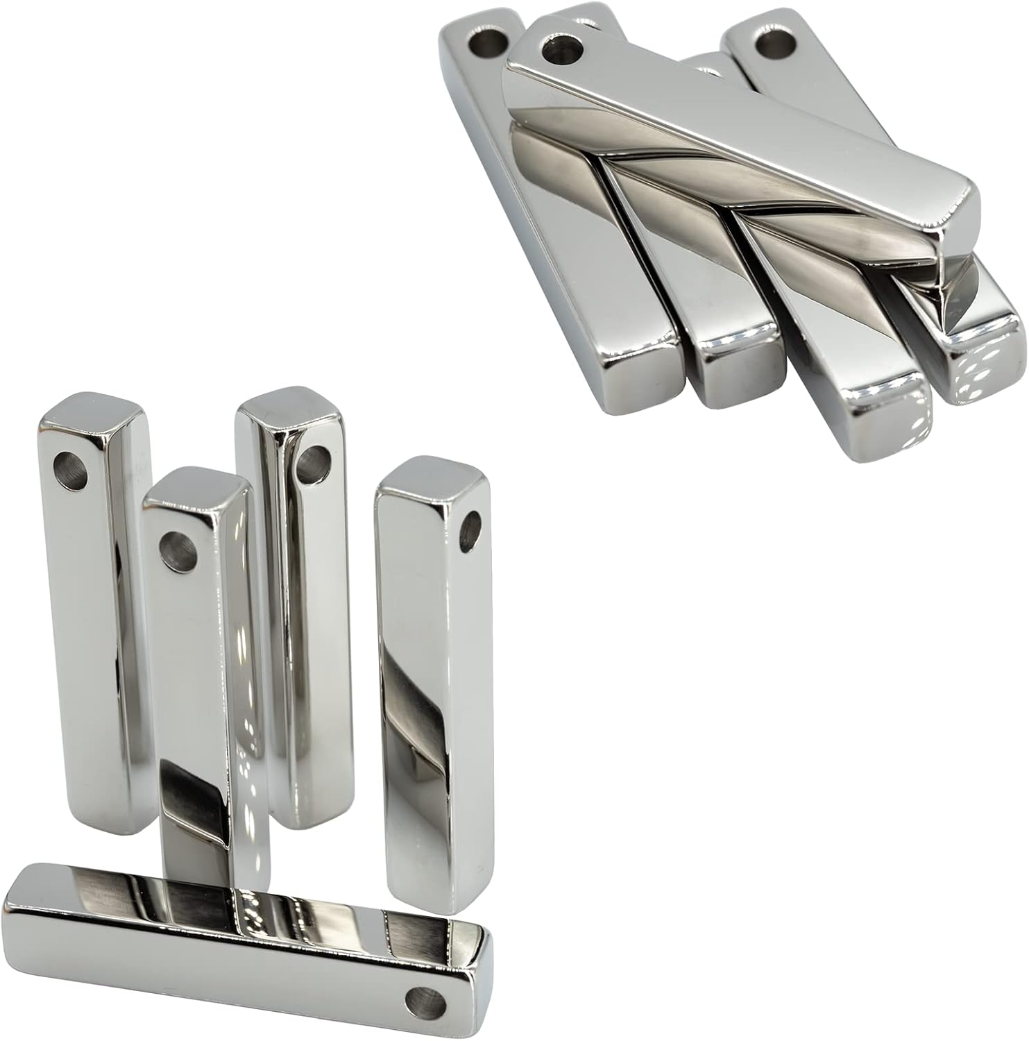 StayMax Rectangle Bar Engraving Blanks Stainless Steel Engraving Blank 10 Pack