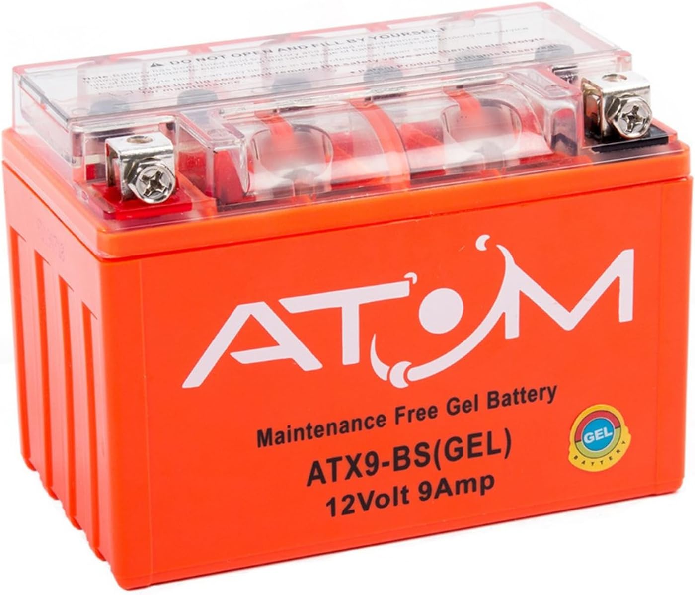 ATX9-BS - Atom Gel Motorcycle Battery Factory Sealed 12V 9Ah