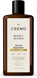 CREMO Rich-Lathering Italian Bergamot Body Wash, Notes of Italian Bergamot, Neroli Blossom, and Fresh Vetiver, 16 Fl Oz (Packaging May Vary)