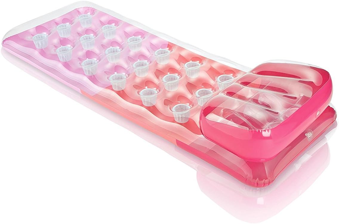 Intex Unisex's 58890 Deluxe Designer Inflatable Lilo. Perfect for The Beach or Swimming Pool, 188cms x 71cms (Assorted Colors)