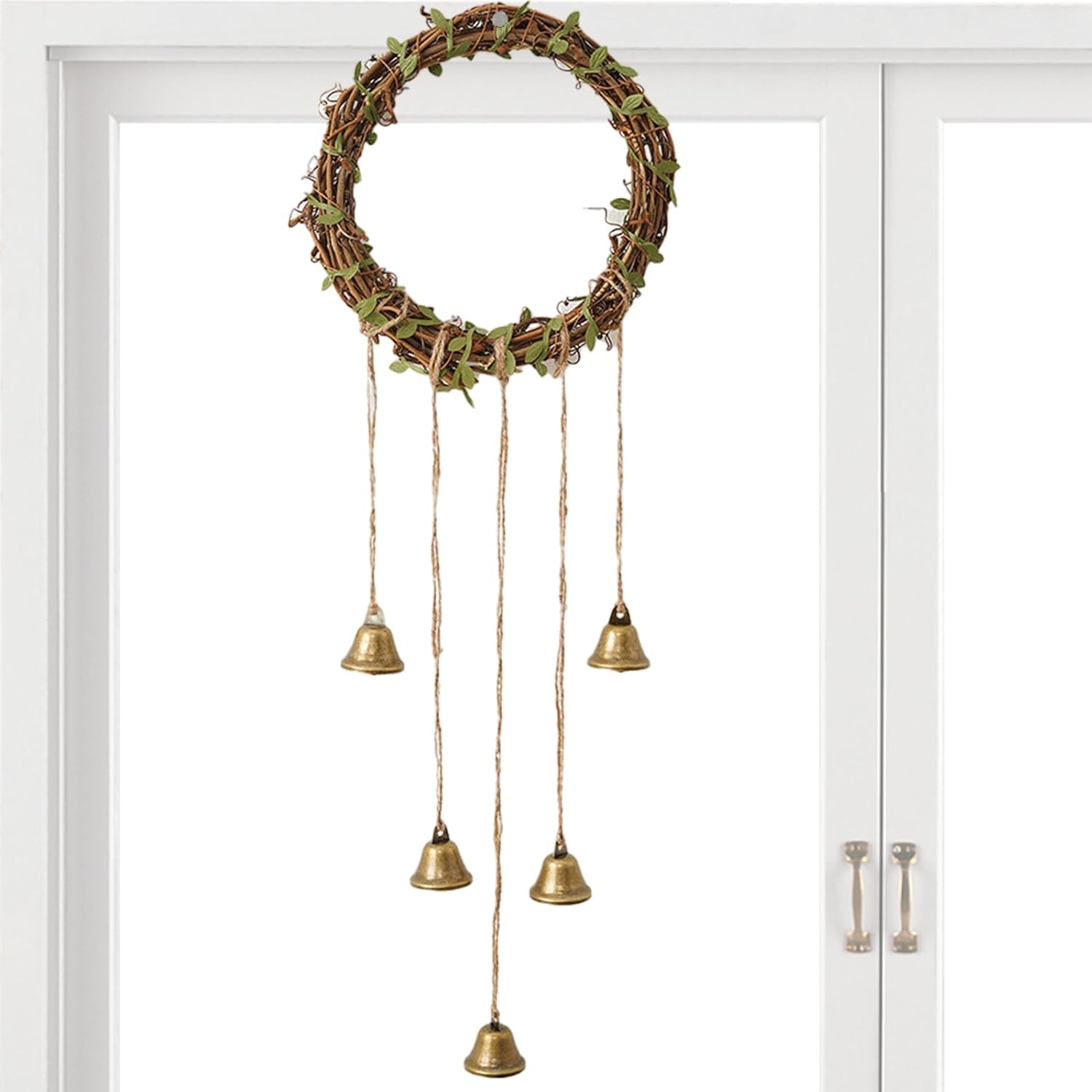 Witch Bells for Door Handle – Esoteric Murine Decor, Rustic Pendant Decorative Hanging for Bells Wall Indoor Outdoor Garden Living Room Bedroom